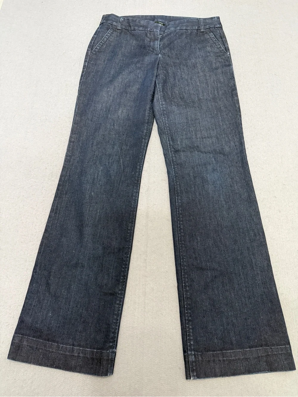 Women’s J Crew City Fit Dark Blue Wide Leg Jeans Size 10T